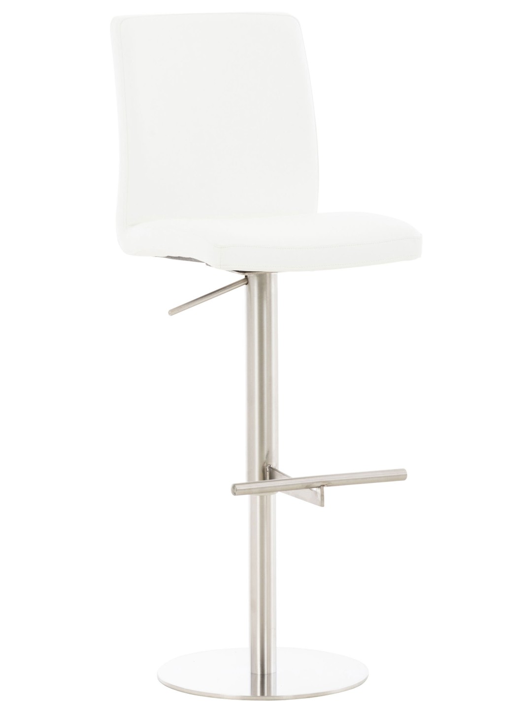 Barkruk Cadiz kunstleer RVS, wit