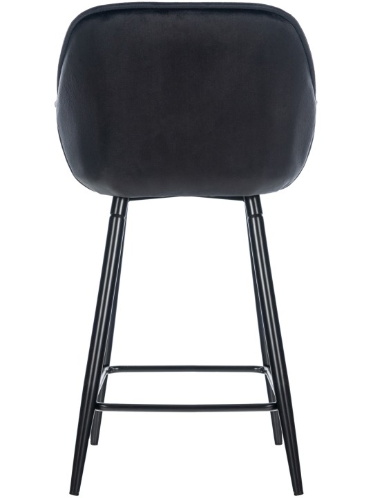 Barkruk Gibson fluweel, zwart