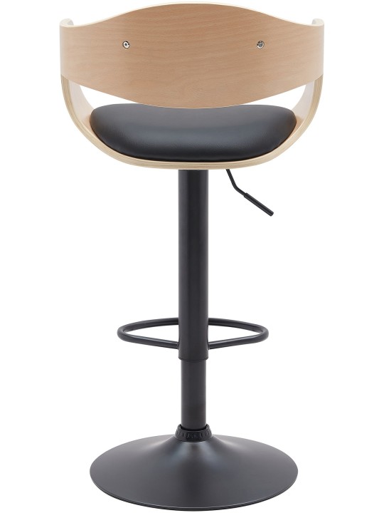 Barkruk Kingston B kunstleer, naturel/zwart