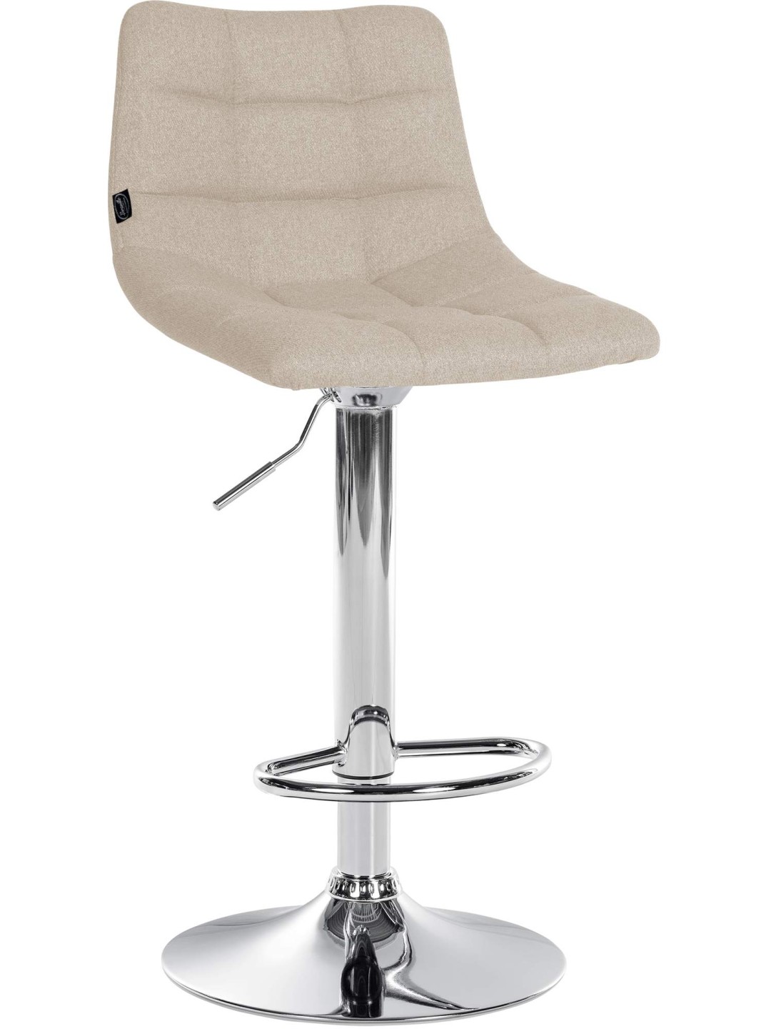 Barkruk Jerry stof chroom, crème