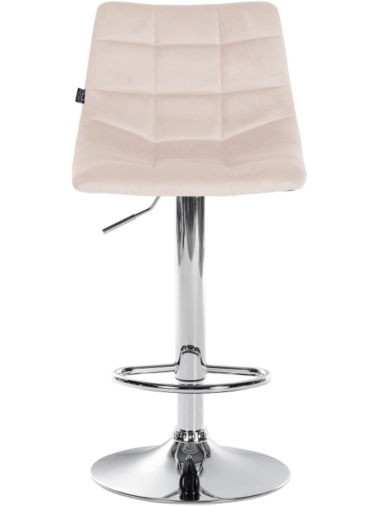 Barkruk Jerry Fluweel Chroom, beige
