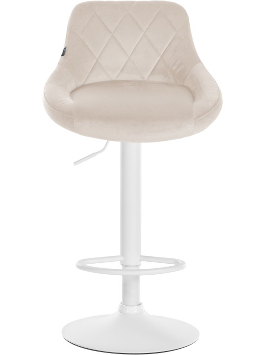 Barkruk Lazio fluweel, crème