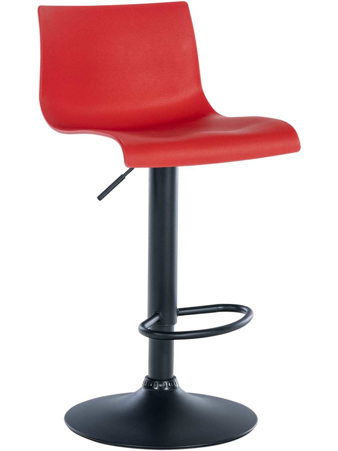 Barkruk Branford kunststof, rood