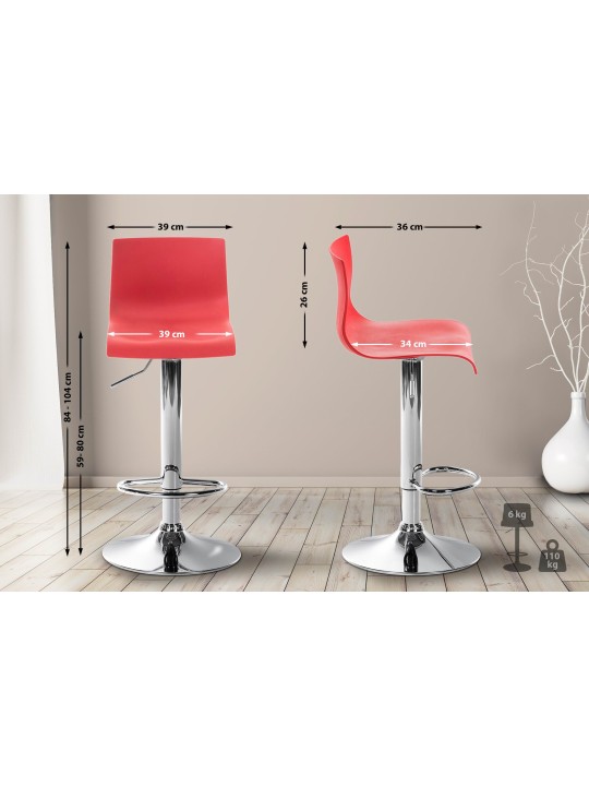Barkruk Hoover C, rood Barkruk Hoover C, rood