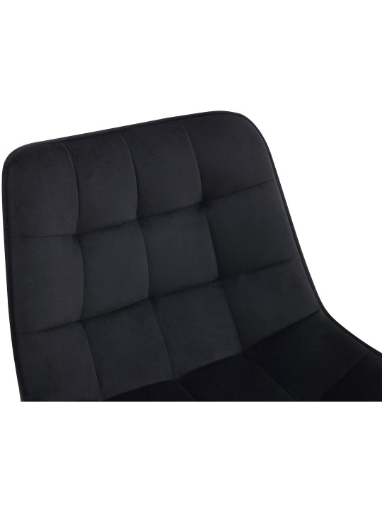 Barkruk Dartford fluweel, zwart