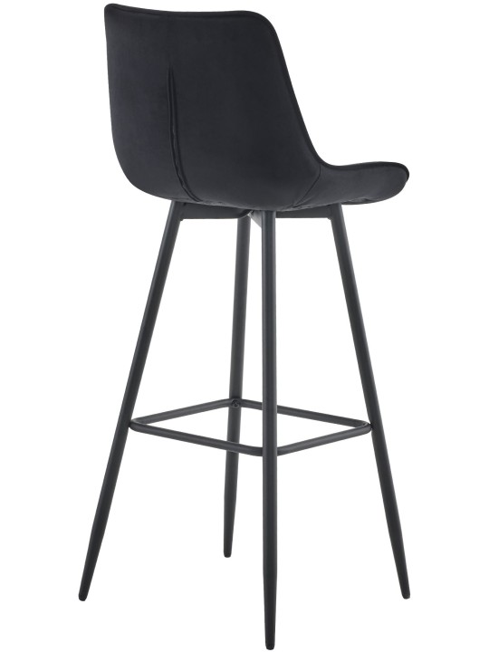 Barkruk Dartford fluweel, zwart