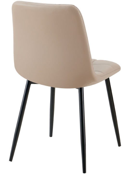 Set van 4 eetkamerstoelen Antibes kunstleer, taupe Set van 4 eetkamerstoelen Antibes kunstleer, taupe