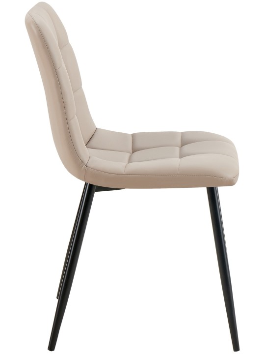 Set van 4 eetkamerstoelen Antibes kunstleer, taupe Set van 4 eetkamerstoelen Antibes kunstleer, taupe