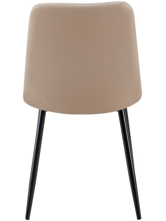 Set van 4 eetkamerstoelen Antibes kunstleer, taupe Set van 4 eetkamerstoelen Antibes kunstleer, taupe