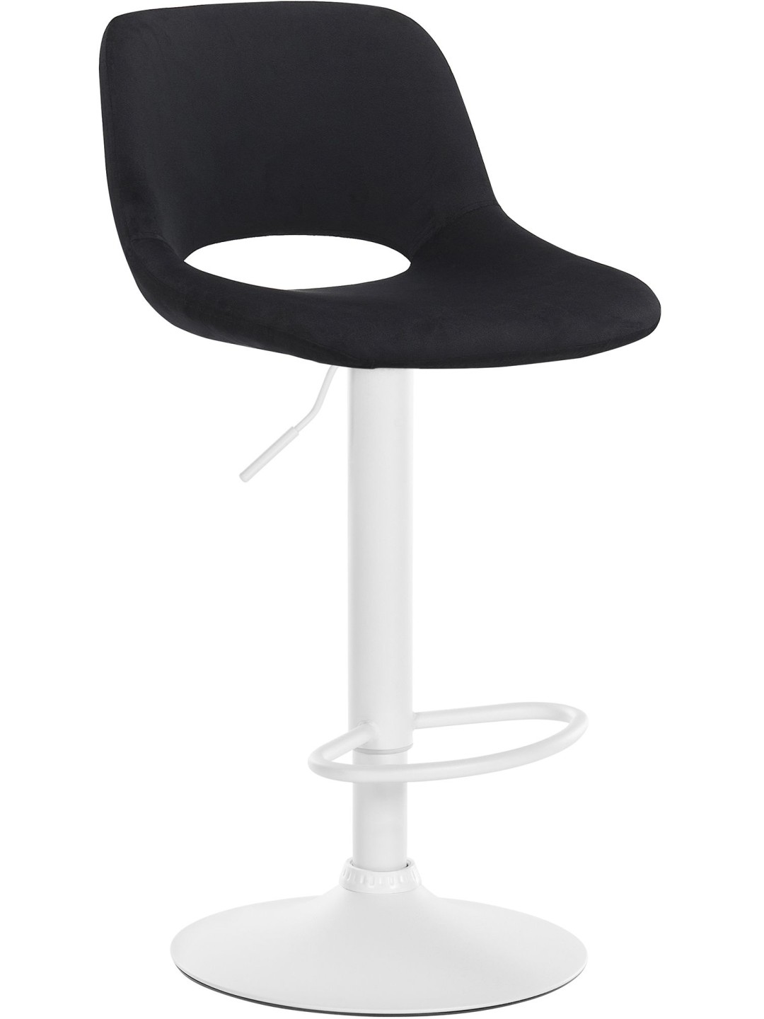 Barkruk Camden fluweel, zwart