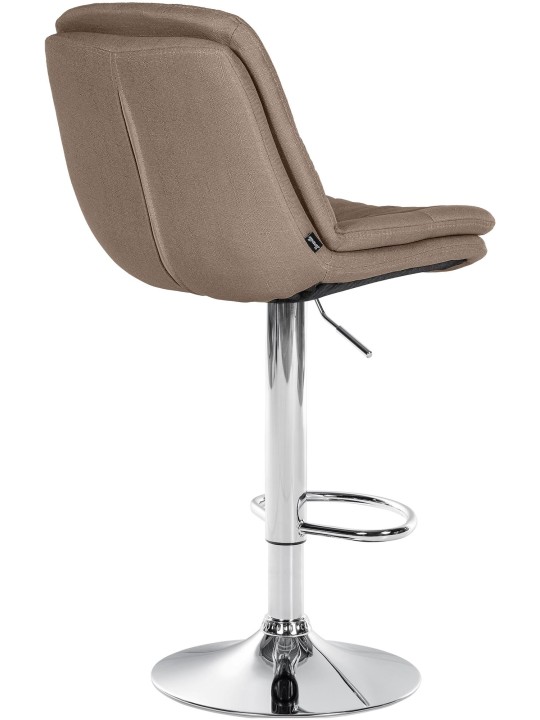 Barkruk Laurel stof chroom, taupe