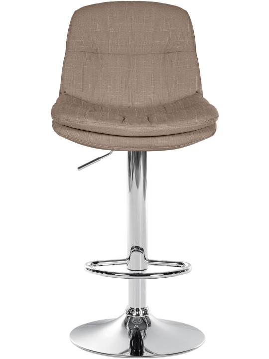 Barkruk Laurel stof chroom, taupe