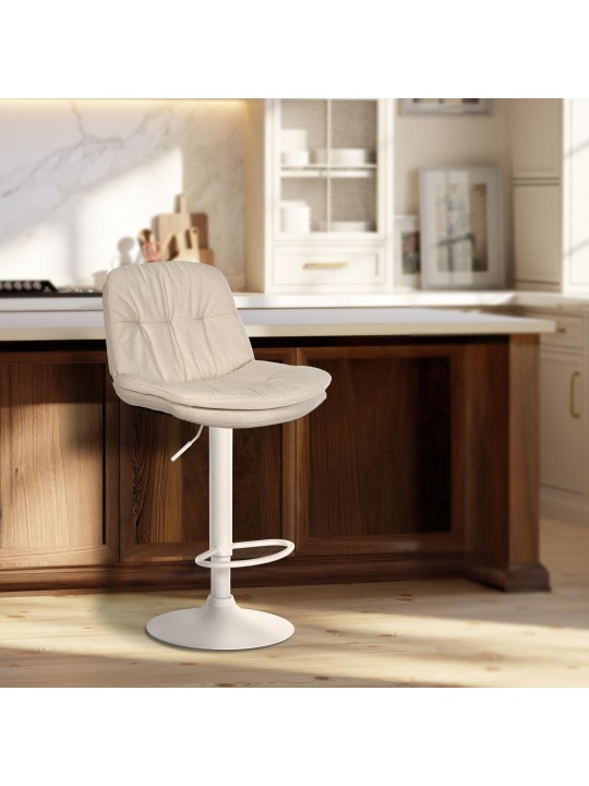 Barkruk Laurel stof, crème