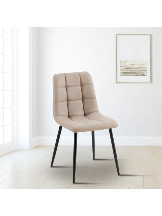 Eetkamerstoel Antibes kunstleer, taupe