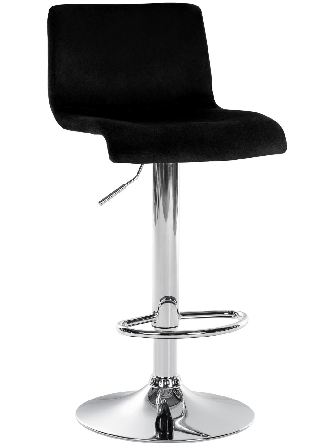 Barkruk Hoover fluweel C, zwart
