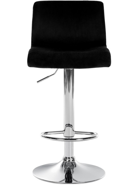 Barkruk Hoover fluweel C, zwart