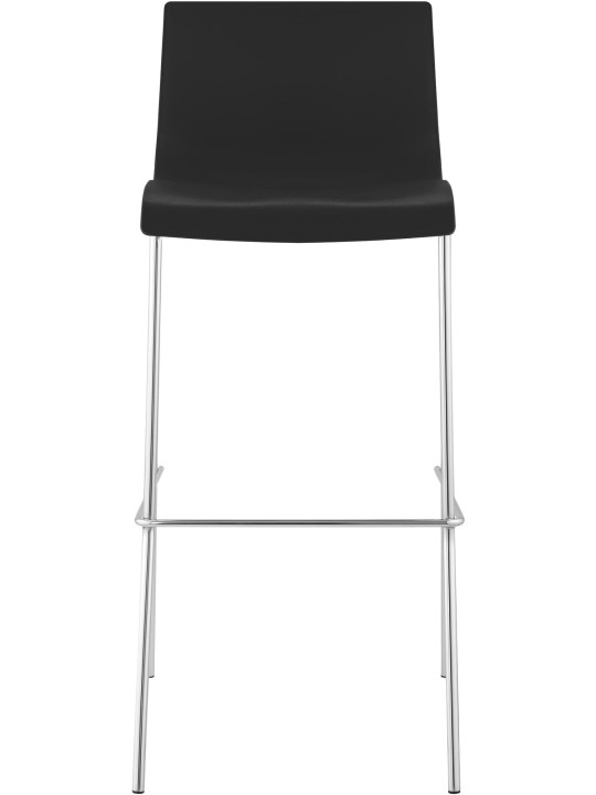 Barkruk Hoover chroom 4-poots frame, zwart