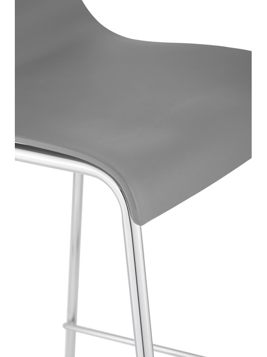 Barkruk Hoover chroom 4-poots frame, grijs