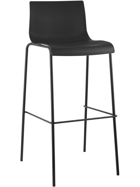 Barkruk Hoover 4-poots frame, zwart