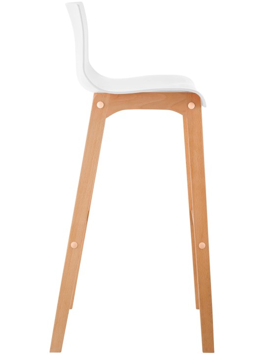 Barkruk Hoover Natura 4-poots frame, wit