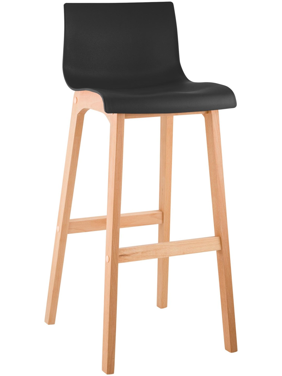 Barkruk Hoover Natura 4-poots frame, zwart