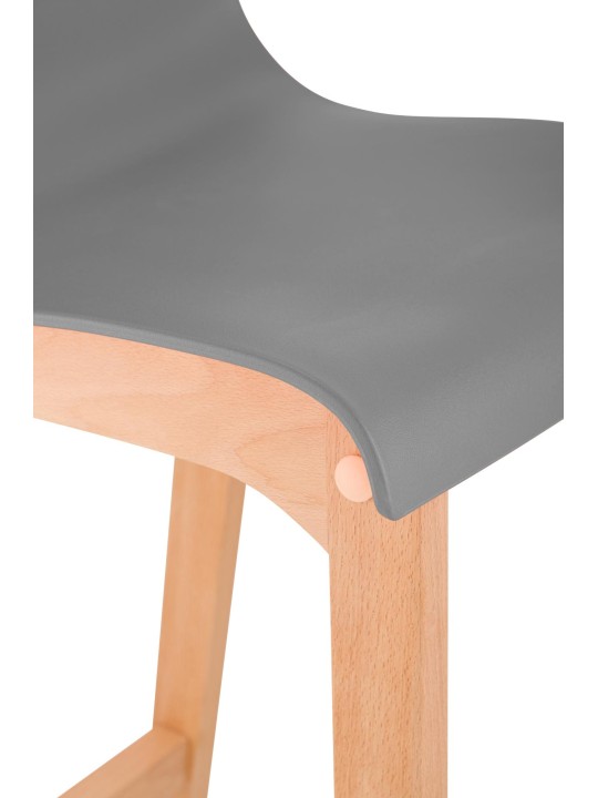 Barkruk Hoover Natura 4-poots frame, grijs