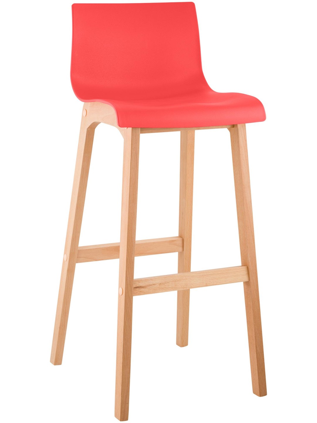 Barkruk Hoover Natura 4-poots frame, rood