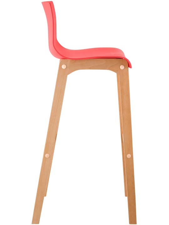 Barkruk Hoover Natura 4-poots frame, rood
