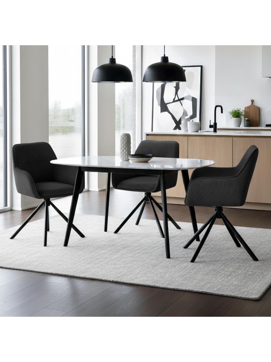 Stoel Tipton Cord, zwart Stoel Tipton Cord, zwart