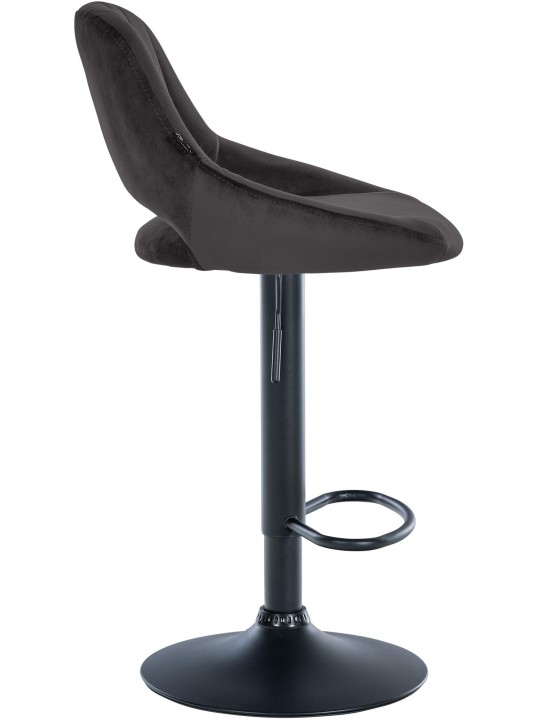 Barkruk Milet fluweel, zwart
