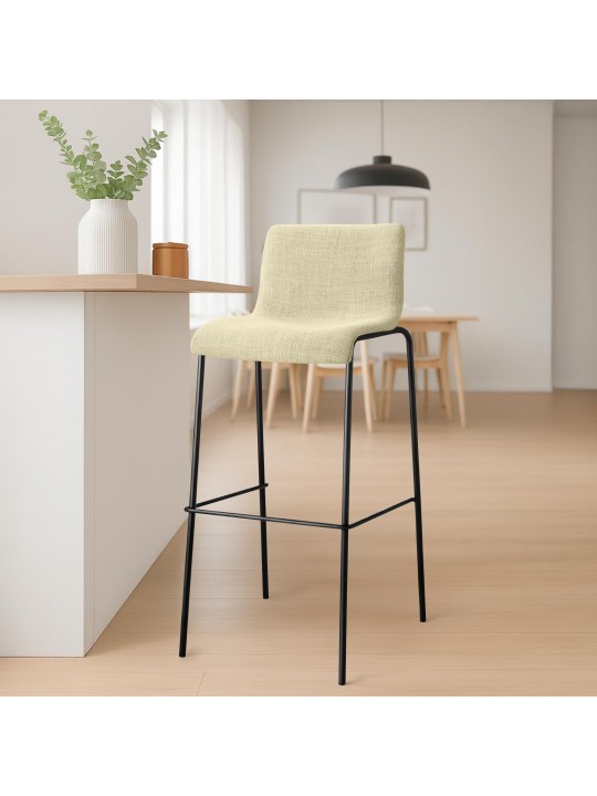 Barkruk Hoover stof 4-poots frame, crème