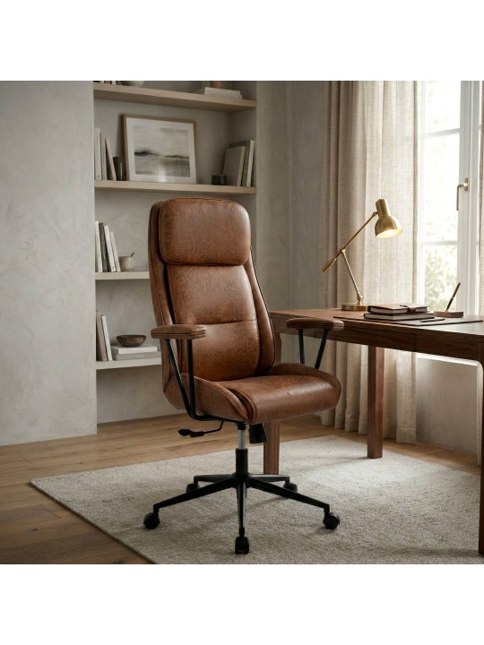 Bureaustoel Siddar, antiek bruin Bureaustoel Siddar, antiek bruin
