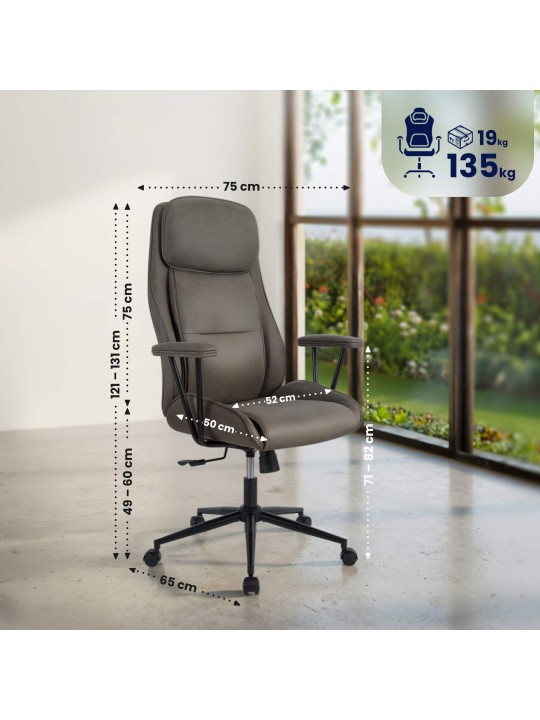Bureaustoel Siddar, antiek grijs Bureaustoel Siddar, antiek grijs