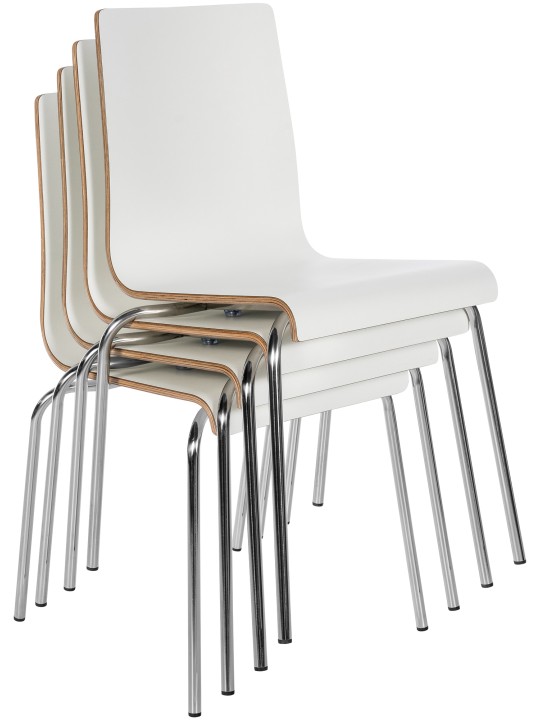 Set van 4 bezoekersstoelen Gahanna, wit Set van 4 bezoekersstoelen Gahanna, wit