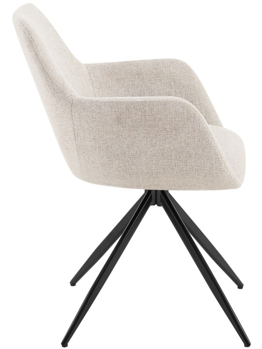 Set van 2 eetkamerstoelen Olema stof, crème Set van 2 eetkamerstoelen Olema stof, crème