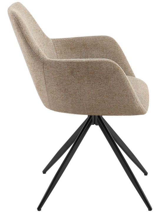 Set van 2 eetkamerstoelen Olema stof, taupe Set van 2 eetkamerstoelen Olema stof, taupe