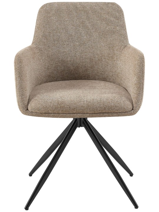 Set van 2 eetkamerstoelen Olema stof, taupe Set van 2 eetkamerstoelen Olema stof, taupe