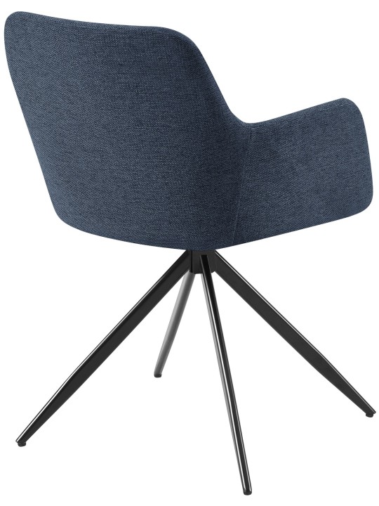 Set van 2 eetkamerstoelen Olema stof, blauw Set van 2 eetkamerstoelen Olema stof, blauw