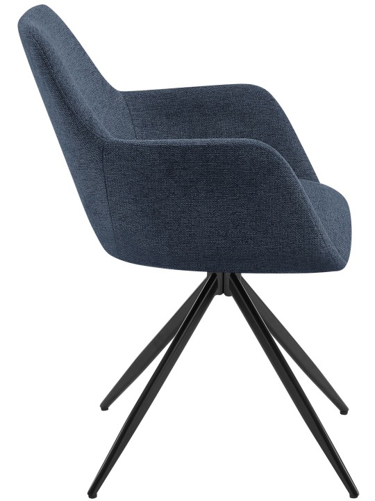 Set van 2 eetkamerstoelen Olema stof, blauw Set van 2 eetkamerstoelen Olema stof, blauw