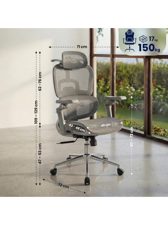 Bureaustoel Jenson, grijs Bureaustoel Jenson, grijs