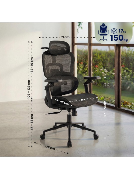 Bureaustoel Jenson, zwart Bureaustoel Jenson, zwart