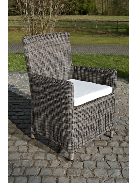 Stoel Fontana / Saint Marlo Crème 5mm, grijs gemêleerd Stoel Fontana / Saint Marlo Crème 5mm, grijs gemêleerd