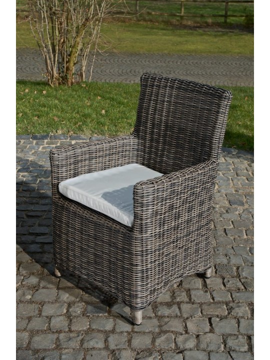 Stoel Fontana / Saint Marlo Crème 5mm, grijs gemêleerd Stoel Fontana / Saint Marlo Crème 5mm, grijs gemêleerd