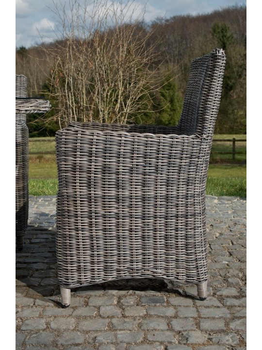 Stoel Fontana / Saint Marlo Crème 5mm, grijs gemêleerd Stoel Fontana / Saint Marlo Crème 5mm, grijs gemêleerd