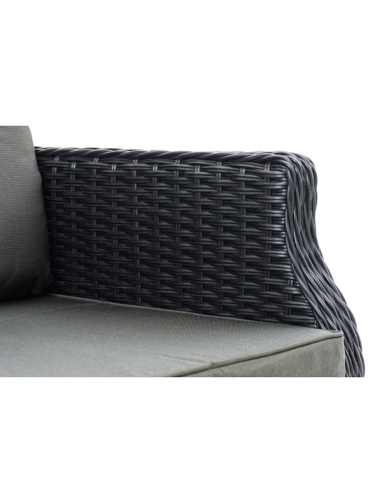 Breno fauteuil incl. voetenbank antraciet, zwart Breno fauteuil incl. voetenbank antraciet, zwart