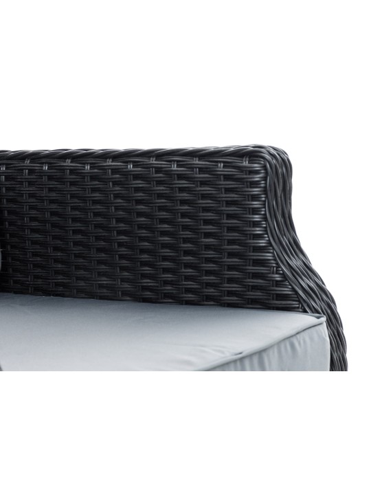 Breno fauteuil incl. voetenbank ijzergrijs, zwart Breno fauteuil incl. voetenbank ijzergrijs, zwart