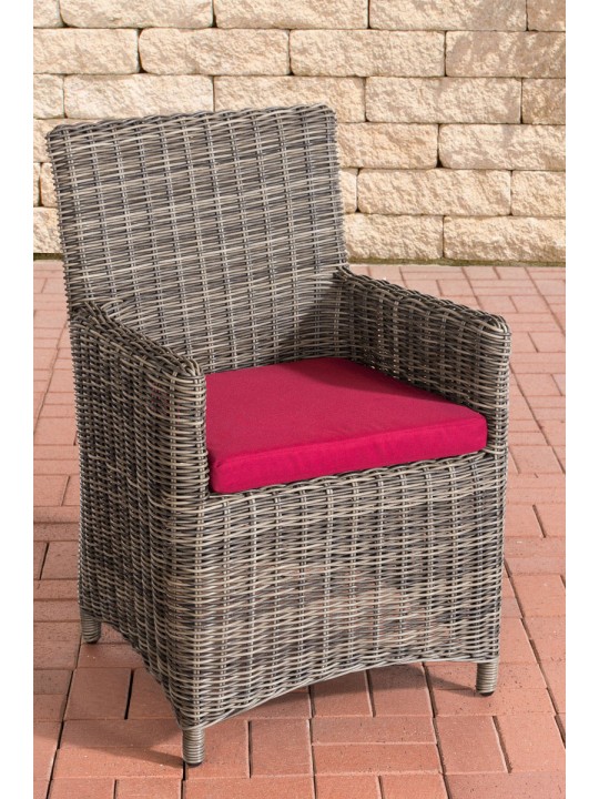 Stoel Fontana / Sankt Marlo Robijnrood 5mm, grijs gemêleerd Stoel Fontana / Sankt Marlo Robijnrood 5mm, grijs gemêleerd