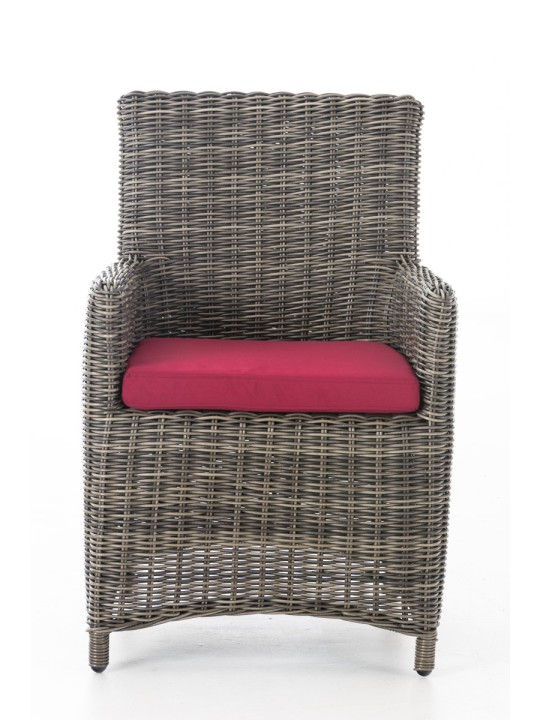 Stoel Fontana / Sankt Marlo Robijnrood 5mm, grijs gemêleerd Stoel Fontana / Sankt Marlo Robijnrood 5mm, grijs gemêleerd