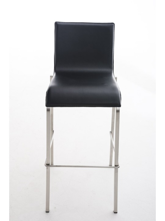 Barkruk Avola leer plat E78, zwart Barkruk Avola leer plat E78, zwart