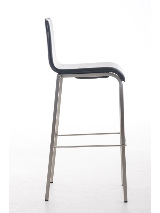 Barkruk Avola leer plat E78, zwart Barkruk Avola leer plat E78, zwart